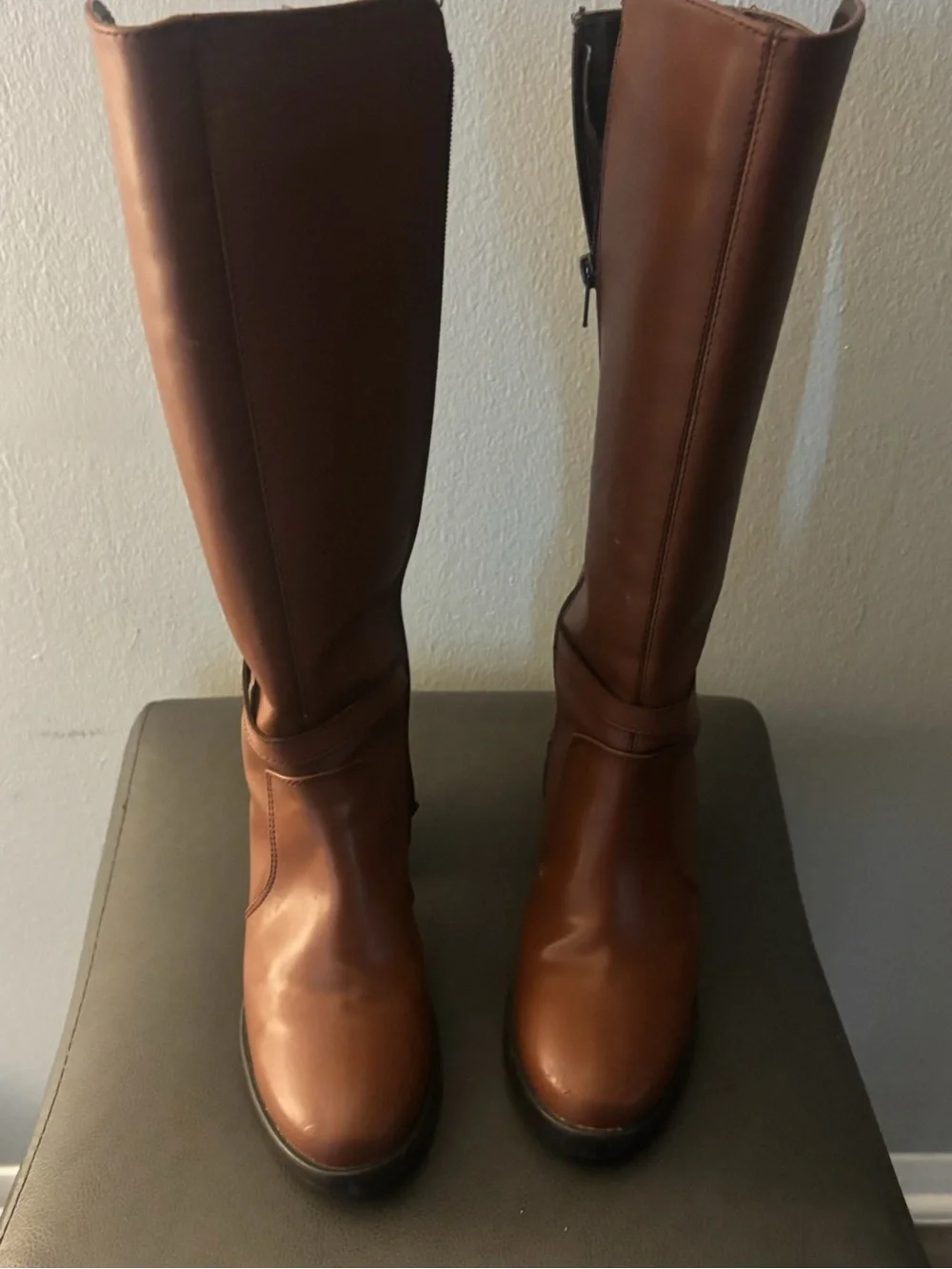 ANDREA FENZI Tall Brown Over-the-Knee Riding Boots